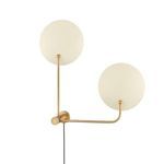 Product Image 3 for Leif Steel 2-Light Wall Sconce - Ivory & Gold from Troy Lighting