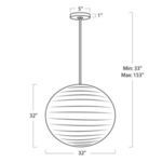 Product Image 6 for Ringo Small White Round Paper Pendant from Regina Andrew Design