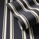 Product Image 1 for Multi Stripe Black I Wallpaper by Getty Images from Four Hands