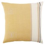 Product Image 1 for Parvati Yellow/ Light Taupe Tribal Pillow from Jaipur 