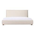 Luzon bed rear view showing supportive fixing bar across wooden slats