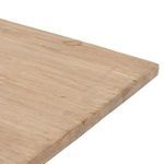 Zoomed view on leg corner showing wood texture and distressed natural finish
