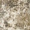 Modern abstract Spirit Pewter Olive rug with textured olive, pewter, and cream color mix