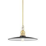 Product Image 1 for Leanna 1-Light Modern Round Black Aged Brass Pendant from Mitzi
