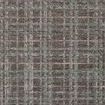 Ember Espresso multi rug with a modern flatweave plaid pattern in shades of brown, taupe, and teal