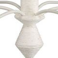 Detailed view of white twine texture on bottom finial of Donnybrook Chandelier