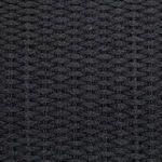 Close-up detail of the dark grey rope woven tightly with visible fiber texture