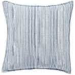 Taye Stripe Blue/ White Down Throw Pillow 22 Inch image 1