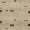 Taupe modern rug with abstract rectangular blocks in charcoal and beige, power-loomed polypropylene