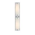 Bowland Bath Wall Sconce front view with visible mounting screws on metal center band