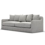 Dade Faye Ash Outdoor Sofa with ash-colored slipcover, soft cushions, and clean rounded arms