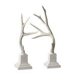 Product Image 1 for Weathered Resin Buck Antlers On White Base   Set Of 2 from Elk Home