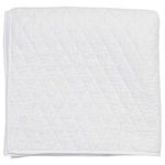 White quilt with diamond textured pattern made of 100% cotton, folded neatly