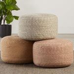 Product Image 3 for Vibe By Santa Rosa Indoor/ Outdoor Solid Gray/ Cream Cylinder Pouf from Jaipur 