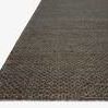 Close-up angled shot showing thick woven texture and color variation of the Lily Blue Rug