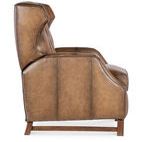 Side profile highlighting wingback curve and slender armrest profile