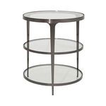 Product Image 1 for Vienna Glass Top Round End Table from Worlds Away