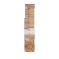 Frontal view highlighting the full length of rattan wrapped stem and candle bulb