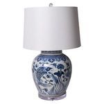 Product Image 2 for Blue & White Ancestor Lidded Jar Fish Lamp from Legend of Asia