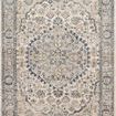 Teagan Natural Lt. Grey Rug with vintage-style medallion pattern in neutral beige and grey tones