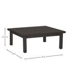 Product Image 8 for Club Aluminum Mahogany Square Coffee Table from Summer Classics