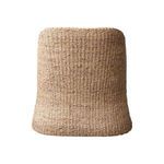 Back view showing full woven water hyacinth texture with rounded top and seamless design