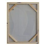 Back view of Voyager framed painting revealing wooden stretcher bars and canvas back