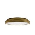 Round flush mount ceiling light with gold metal frame and natural alabaster diffuser