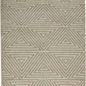 Rectangular Phoenix Natural Tan Rug with beige and tan geometric triangle pattern and fringed edges