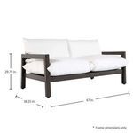Product Image 13 for Monterey Slate Gray Aluminum Sofa from Summer Classics
