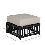 Product Image 6 for Newport Burlap Woven Ottoman from Summer Classics