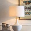 Product Image 5 for Ceramic Table Lamp With Linen Shade, Cream from Creative Co-Op