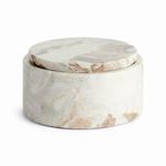Product Image 1 for Jaqueline Marble Round Lidded Box Wide from Napa Home And Garden