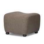 Kylo Ottoman angled view showing curved top and rounded edges