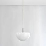 Product Image 4 for Lethbridge 1-Light Small Pendant - Polished Nickel from Hudson Valley