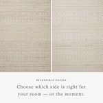Side-by-side comparison of both reversible rug sides highlighting different color emphasis and pattern visibility