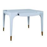 Product Image 1 for Square Tapered Leg Two Drawer Game Table With Antique Brass Foot Caps from Worlds Away
