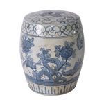 Product Image 1 for Blue & White Pheasant Flower Mini Stool from Legend of Asia