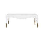 Product Image 5 for Tapered Leg Coffee Table With Antique Brass Foot Caps from Worlds Away