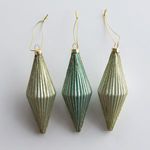 Product Image 7 for Alexis Teal Glass Drop Ornaments, Set of 3 from Sullivans