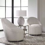 Product Image 7 for Crue White Swivel Chair from Uttermost