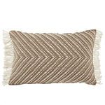 Product Image 3 for Odessa Chevron Taupe/ Ivory Indoor/ Outdoor Lumbar Pillow from Jaipur 