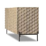 Product Image 3 for Raffael Carved Stonewash Grey Wide Media Console from Four Hands