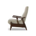 Jarvis Recliner opposite side view showing same wooden arm and leg design