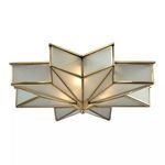 Product Image 1 for Decostar Collection 3 Light Flushmount In Brushed Brass from Elk Lighting