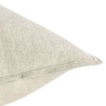 Close-up of sham corner highlighting cotton linen blend texture and precise stitching