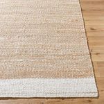 Detailed close-up of Kamey Sandstone Rug edge highlighting texture and natural fiber pattern
