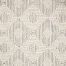 Ehren Grey Silver Rug with neutral tones and textured geometric pattern in 100% wool pile