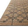 Low angled close-up view showing detailed weave and textured edge of Judy Natural / Graphite Rug