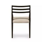 Rear view of Glenmore Light Carbon Dining Chair emphasizing vertical legs and ladderback bars
